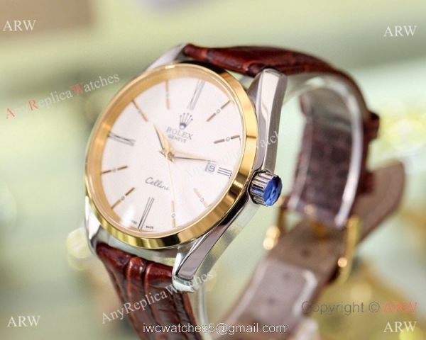 New Replica Rolex Geneve Cellini Men Watch White Dial Black Dial