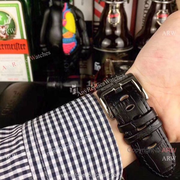 Copy Roger Dubuis Excalibur 46 Tourbillon Watches Rose Gold Tattoo