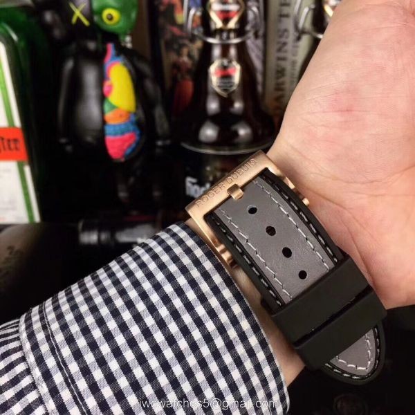 Roger Dubuis Excalibur Spider Rose Gold Plated Titanium Watch AAA Replica