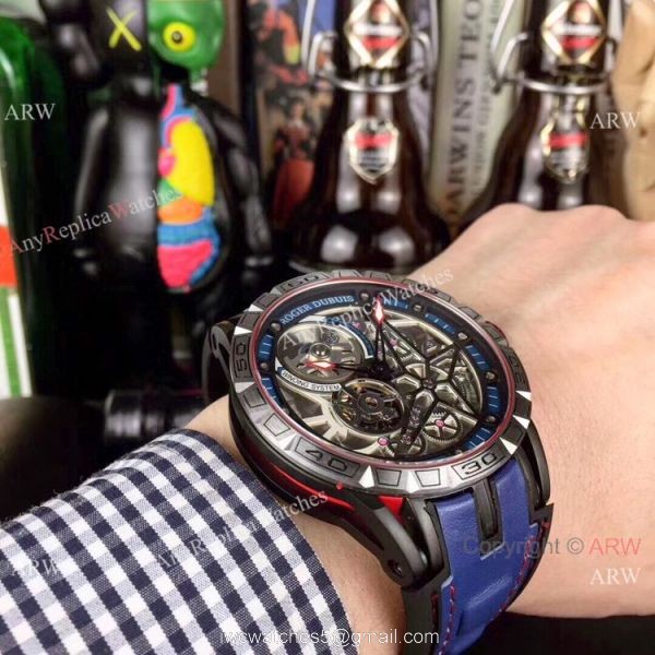 Roger Dubuis Excalibur Spider Black Plated Titanium Case Replica Watch