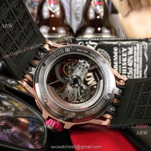 Roger Dubuis Excalibur Spider Rose Gold Skeleton Watches Replica