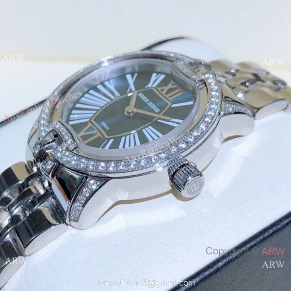 Copy Roger Dubuis Velvet Lady Watches Stainless Steel Blue Dial