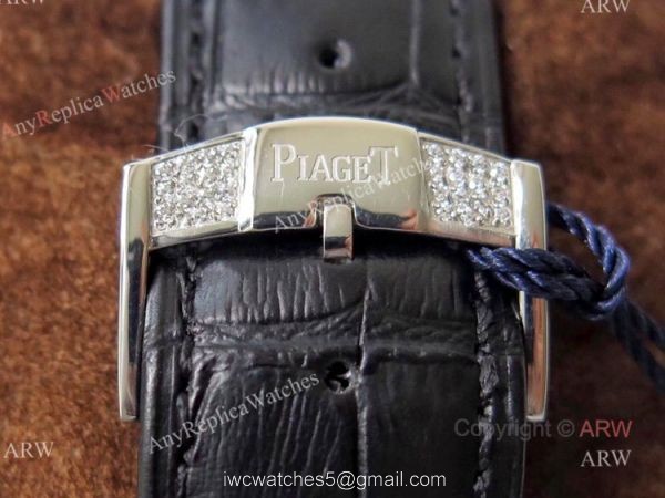 Swiss Replica Piaget Emperador Silver Diamond Watch For Men