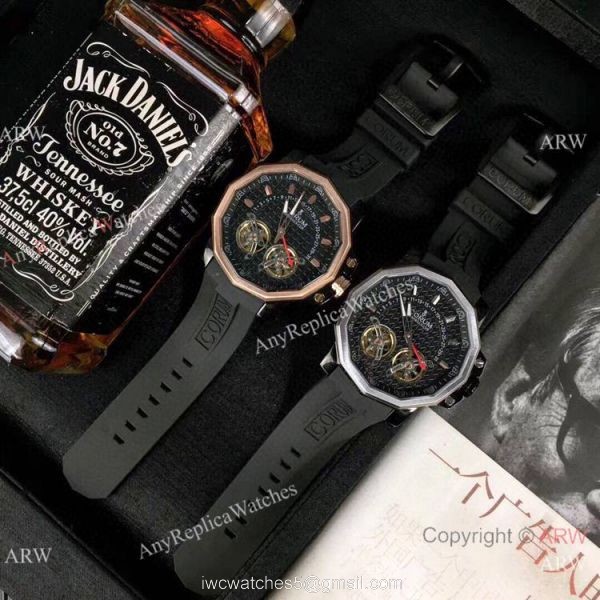 Replica Corum Admirals Cup Double Flying Tourbillon Black Dial Corum Watch