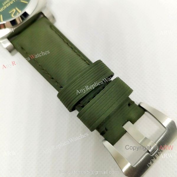Replica Officine Luminor GMT 44MM Watch Stainless Steel Dark green Dial
