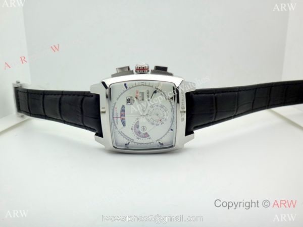 High Quality Fake Tag Heuer Monaco Calibre 12 Watch SS White Dial