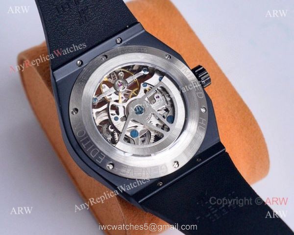 Copy Hublot Classic Fusion Skeleton All Black Watches Automatic