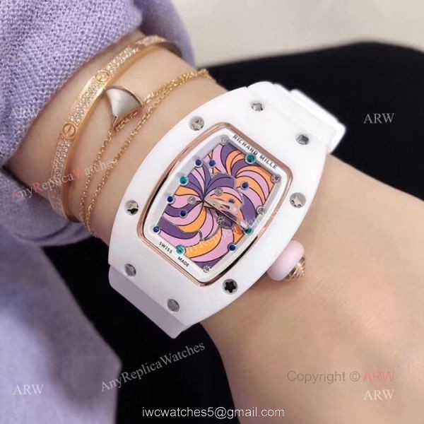 New Copy Richard Mille RM 07-03 Cupcake BonBon White Ceramic Ladies Watch