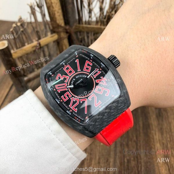 New Copy Franck Muller Vanguard Classical &8216;Crazy Hours Watch Carbon Case