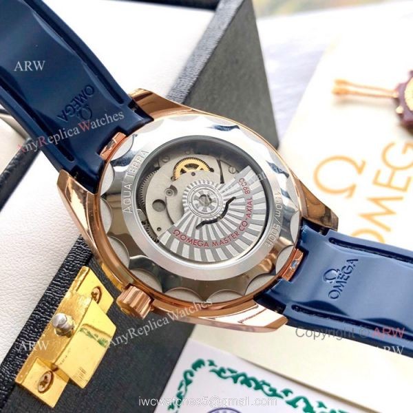 Copy Omega Seamaster Aqua Terra 150M Watches 41mm Rose Gold