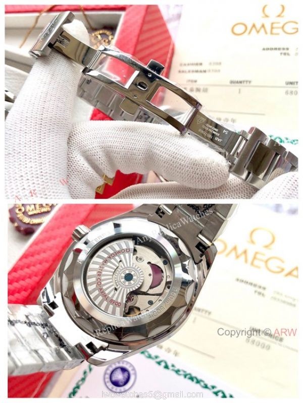 High Quality Omega Seamaster Aqua Terra Copy Watches Stainless Steel Gray Dial