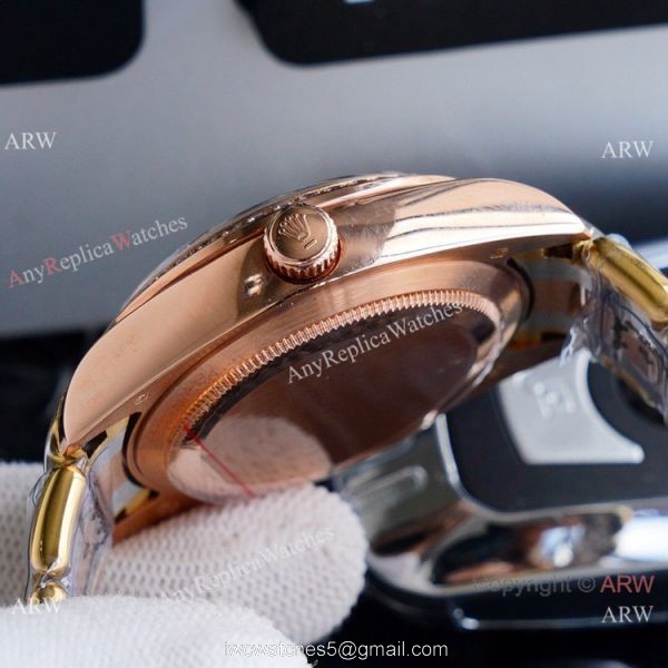 High Quality Replica Rolex Oyster Perpetual Day-Date Watch Rose Gold Meteorite Dial