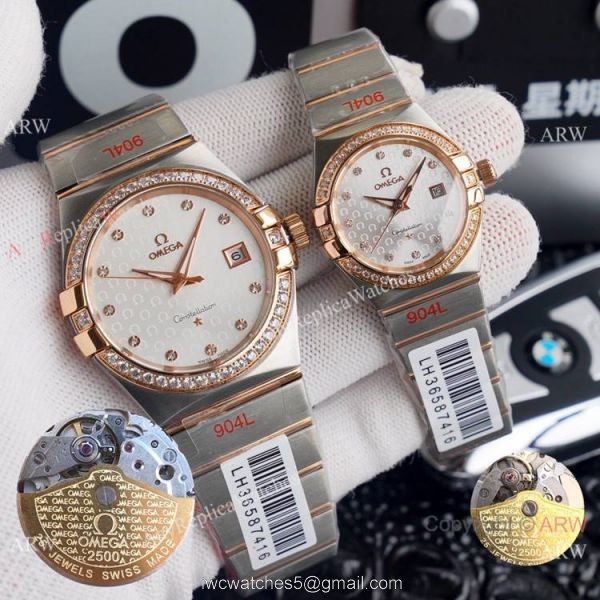 Copy Omega Constellation Logo Face Automatic Watch Omega Couple Watch