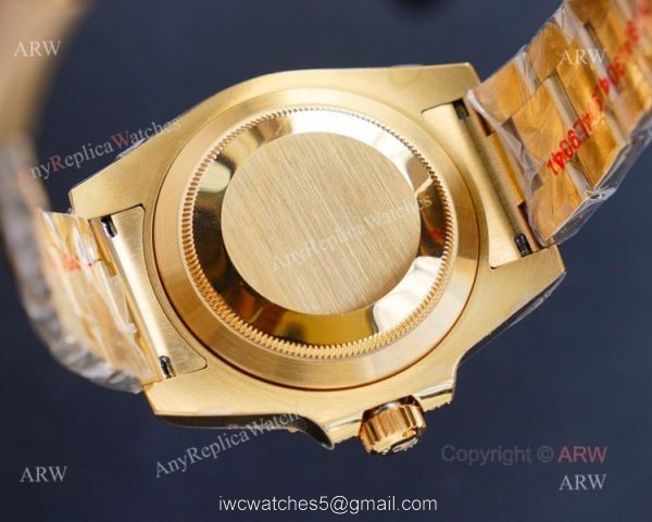 Best Replica Rolex GMT Master ii Yellow Gold GMT Rainbow Watches For Men