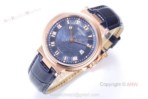 Swiss Replica Breguet Marine 5517 Blue Dial Watch For Men