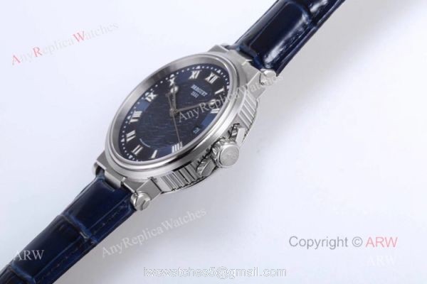 Swiss Replica Breguet Marine 5517 Blue Dial Stainless Steel Watch 40mm