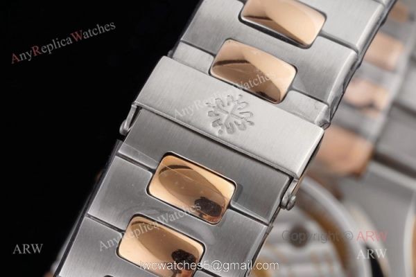 New Swiss Replica Patek Philippe Nautilus 5980 Rose Gold Blue Chronograph Watch