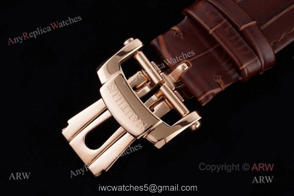 3K Factory V2 Patek Philippe Nautilus 5980 Rose Gold Black Chronograph Dial Swiss Replica Watch