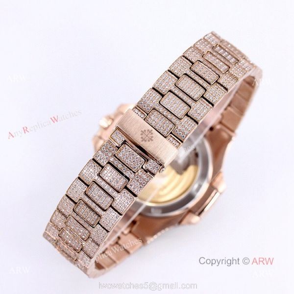 5719 Patek Philippe Nautilus Bust Down Rose Gold Replica Watch 40mm