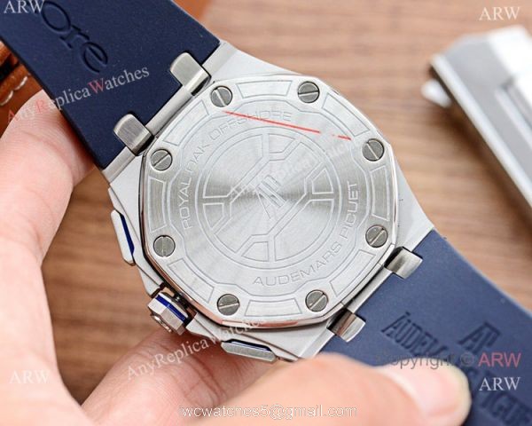New Copy Audemars Piguet Royal Oak Chronograph Watches Rose Gold and Blue
