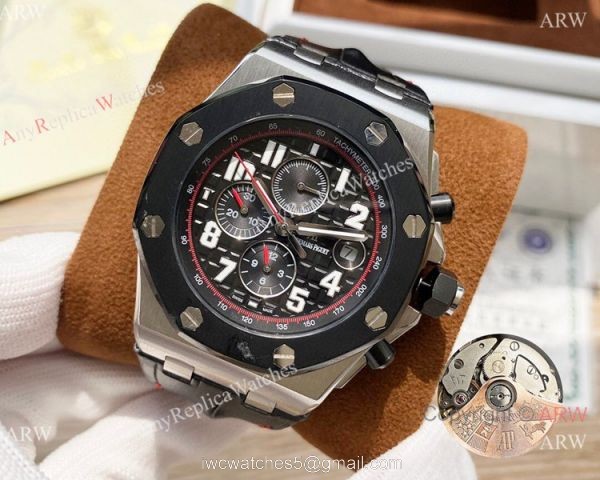 Audemars Piguet Royal Oak Offshore 42mm Watches Black Leather Strap