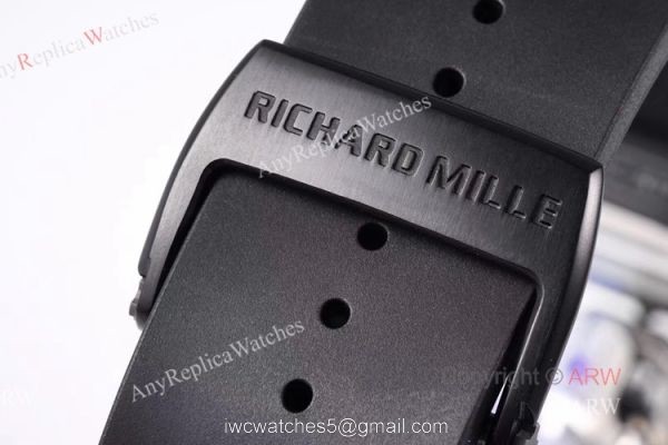 Best Replica All Black Richard Mille RM 052-01 Skull Watches With Black Ceramic Bezel