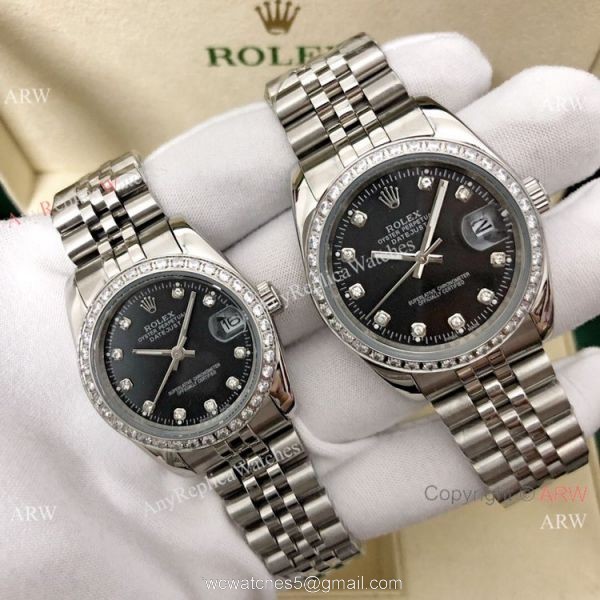 36mm and 31mm Copy Rolex Datejust Jubilee White Mother of Pearl Watch