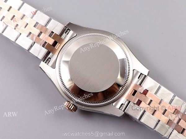 (TW) Super Clone Rolex Datejust 31mm Midsize Watch Two Tone Rose Gold Silver Dial