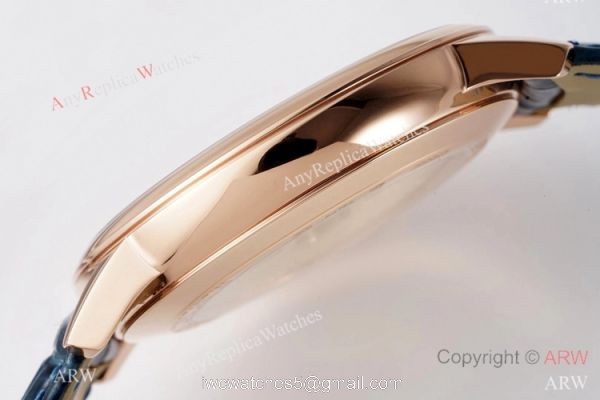 AI Factory Swiss Grade Vacheron Constantin Patrimony Watch Rose Gold Blue Dial