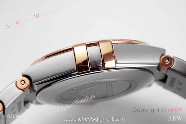 NEW! Swiss Copy Omega Constellation 28mm Quartz Watch 2-Tone Rose Gold