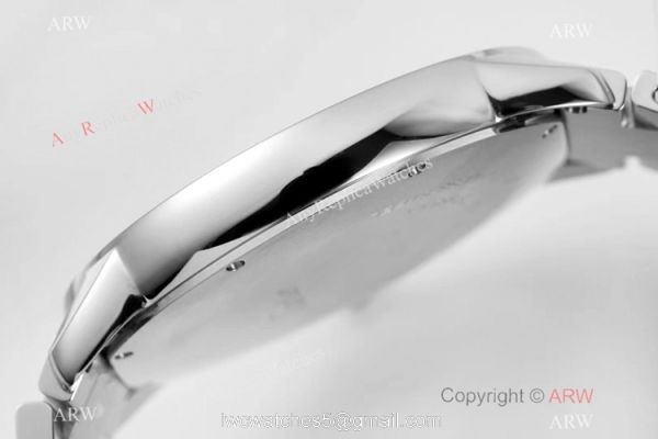 Swiss AAA Replica Ronde Solo de Cartier 9015 Watch Blue Dial Stainless Steel