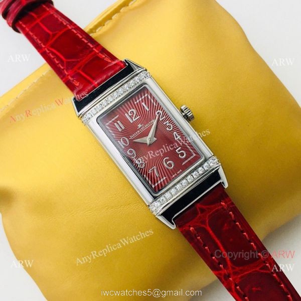 Swiss Copy Jaeger-LeCoultre Reverso One Duetto Ladies Watch Red and Silver