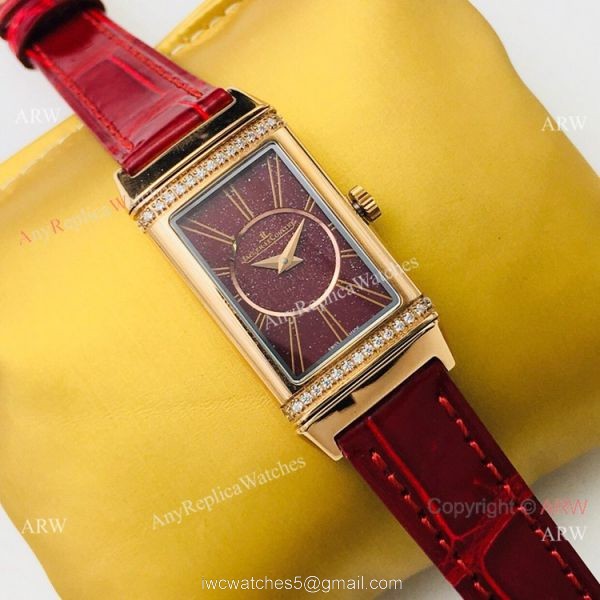 Swiss Copy Jaeger-LeCoultre Reverso One Duetto Rose Gold Diamond Watch Lady 20mm