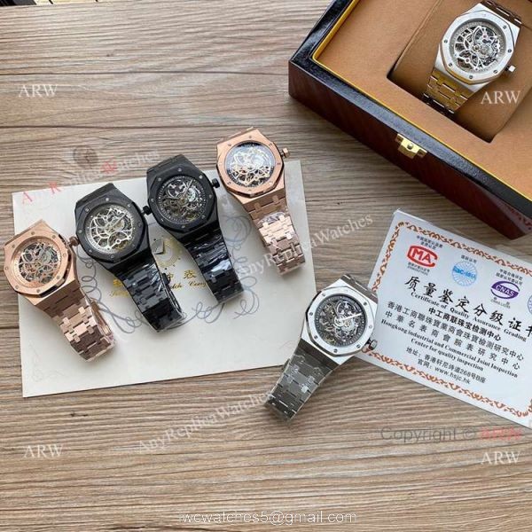Clone Audemars Piguet Royal Oak Hollow Dial Men Watches 45mm