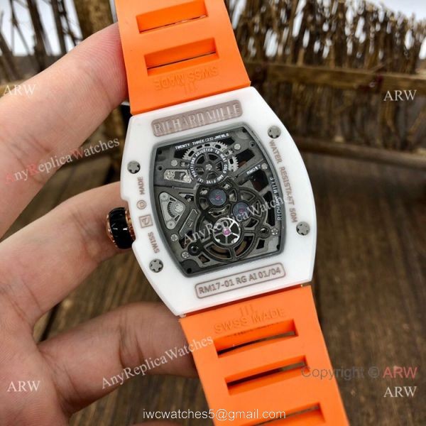 AAA Replica Richard Mille RM17-01 White Ceramic Watches Swiss Quality
