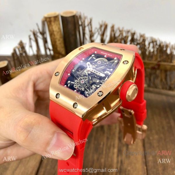 Best Replica Richard Mille RM038 Rose Gold Watches Men Size