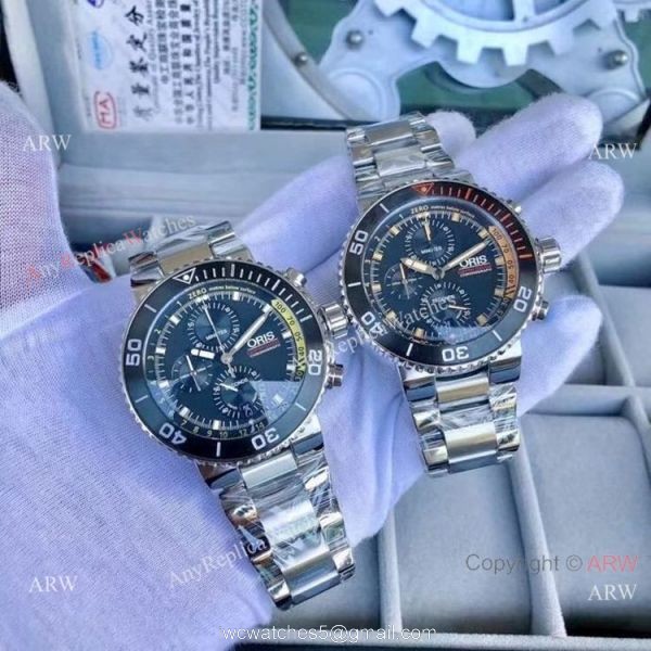 Oris ProDiver Chronograph Replica Watches Black Red