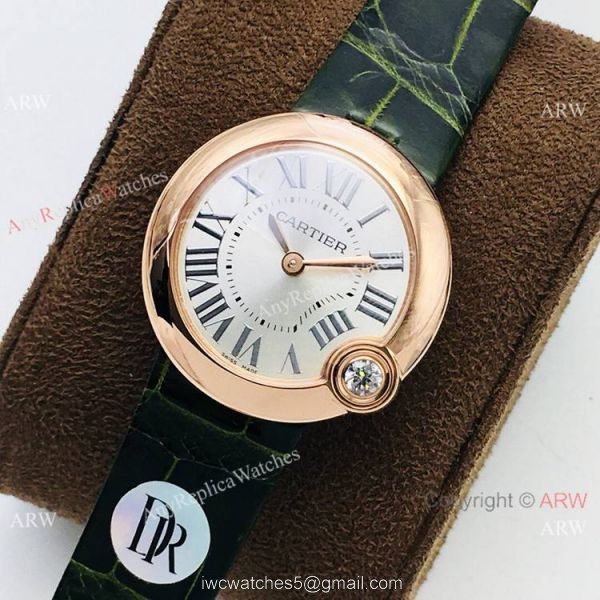 Swiss Copy Cartier Ballon Bleu De Quartz Watch Rose Gold 30mm