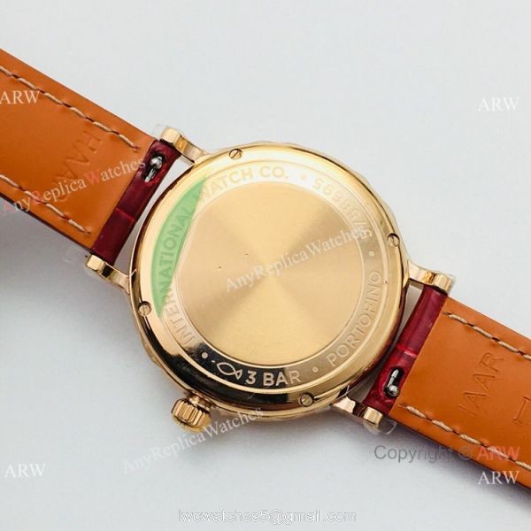 New! Swiss Replica IWC Portofino Swiss 9015 Rose Gold Watch Ladies
