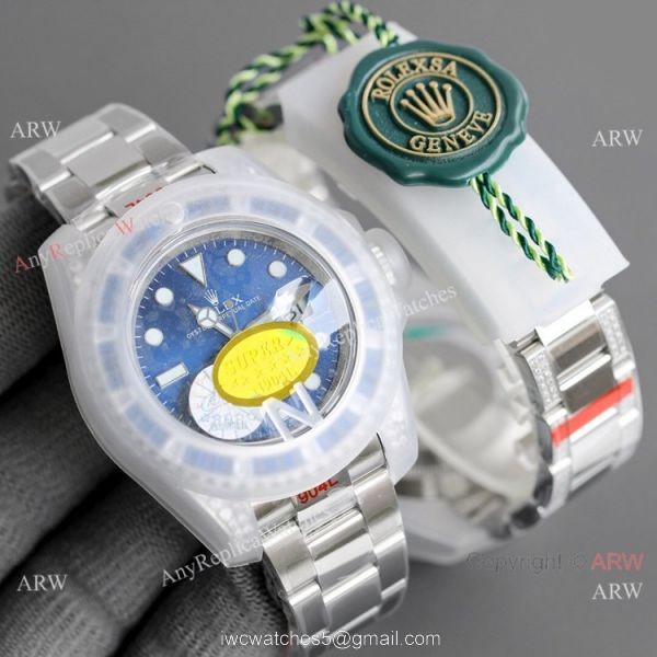 JH Factory Replica Rolex Submariner ETA2836 Watch Black Diamond Case