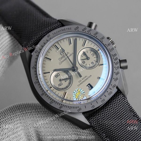 JH Omega Speedmaster Chronograph Dark Side of the Moon Watch Matte Case