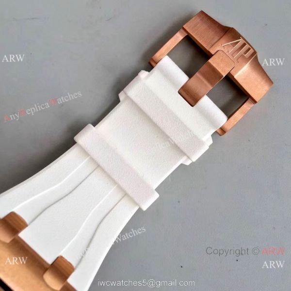 (JF) Replica Audemars Piguet Royal Oak Offshore JF Factory 3126 V2 Chronograph Watch Rose Gold and White