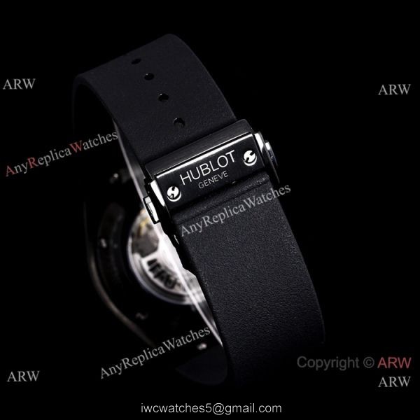 High Quality Hublot Sang Bleu White Dial Black Case Watch