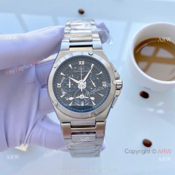 Wholesale Copy IWC Aquatimer Rose Gold Skeleton Dial Watches