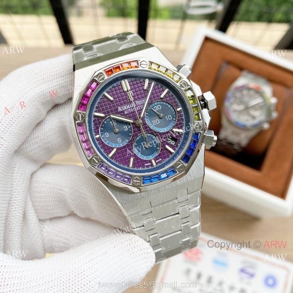 Fashion Style Audemars Piguet Royal Oak Rainbow Copy Watches