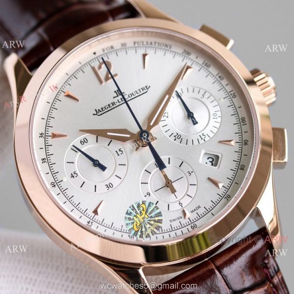 Swiss Copy Jaeger-LeCoultre Master Watch Rose Gold Chronograph