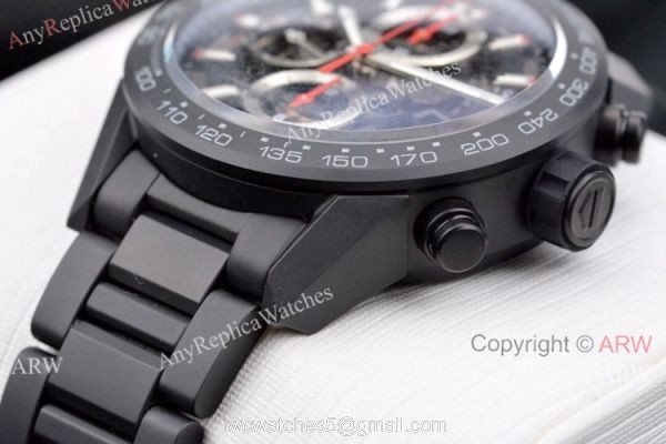 XF Swiss Grade TAG Heuer Carrera Heuer 01 Full Black Matt Ceramic Watch 2020 Newest