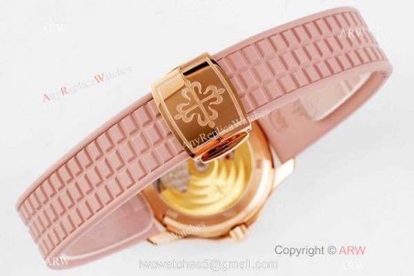 PPF Factory Patek Philippe Aquanaut Cal.324 Watch Copy Rose Gold and Pink