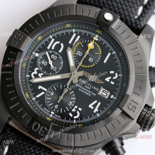 (GF) New Breitling Avenger Chronograph 45 Night Mission DLC Titanium Watch Asia 7750 Replica