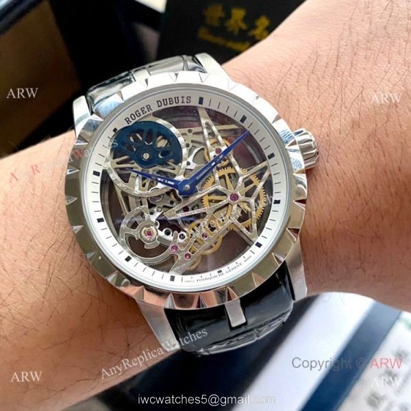 New Replica Roger Dubuis Excalibur 46 Hollow Watch White Inner